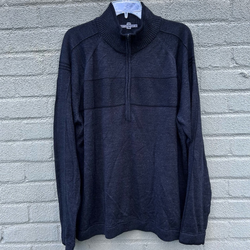 SMARTWOOL Sweater Charcoal Gray Merino Casual Pullover 1/2 Zip Outdoor X-Large